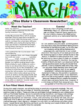 Preview of Spring Newsletter