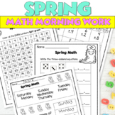 Spring No Prep 1st Grade Math Review | Spring Math Workshe