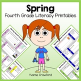 Spring No Prep Literacy Worksheets 4th grade | Grammar Rev