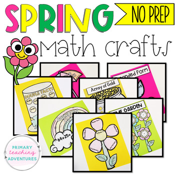 Preview of Spring No Prep Math Crafts