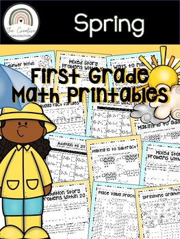 Preview of Spring No Prep Math | March/April Math Packet: 1st Grade | Standards Based