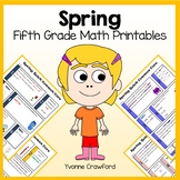 Spring No Prep Math Worksheets | 5th Grade | Math Morning 