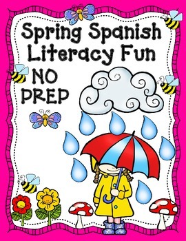 Preview of Spring NO PREP Spanish Literacy Centers:  Primavera, actividades y centros.