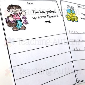 Writing Prompts for Spring Worksheets by Teaching Autism | TPT