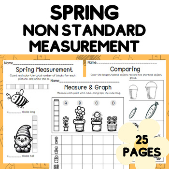Preview of Spring Non Standard Measurement Activity Worksheet