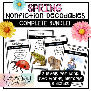 Preview of Spring Bundle: SOR Nonfiction Decodable Readers Printable & Digital