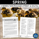 Spring Nonfiction Reading Comprehension Passages and Questions