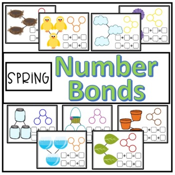 Preview of Spring Number Bond Math Mats, Addition, Composing & Decomposing Numbers