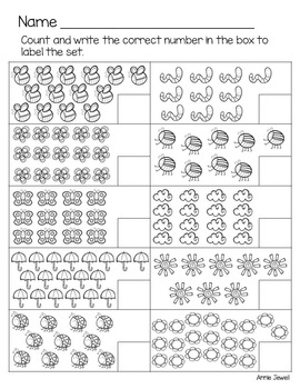 spring kindergarten math activities and worksheets for the