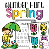 Spring Number Hunt 1-20 Write the Room Worksheets