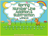 Spring Number Line Addition & Subtraction Within 10