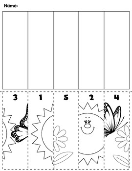 spring number order cut paste scene by prekautism tpt