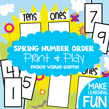 Preview of Tens and Ones Place Value Game Activity and Worksheet