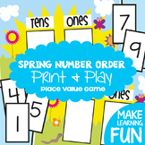 Tens and Ones Place Value Game Activity and Worksheet