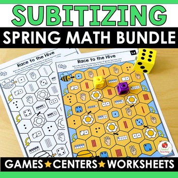 Preview of Spring Teen Numbers Subitizing Worksheets Counting to 20 Fun Spring Number Sense