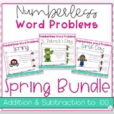 Spring Numberless Word Problems Bundle | Addition and Subt