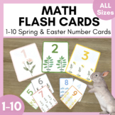 Spring Numbers 1 to 10 Flash Cards BUNDLE for Pre, Kinder, First for Centers