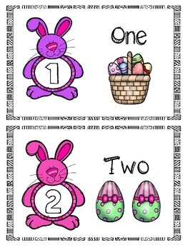 Easter Numbers 1 to 10 posters (FREEBIE) by Teaching Naturally | TPT