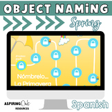 Spring Object Naming with Pictures Level One Spanish Google Game