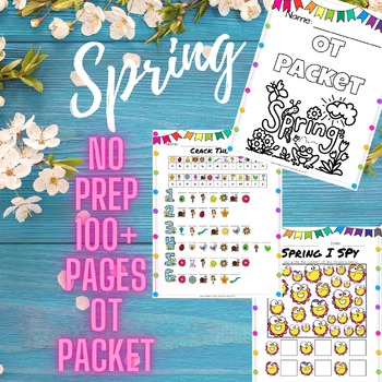 Preview of Spring Occupational Therapy (OT) No Prep Packet 100+ Pages
