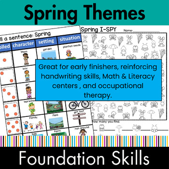 spring occupational therapy worksheets for upper elementary by creativecota llc