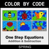 Spring: One-Step Equations: Addition & Subtraction - Color