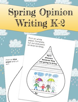 Preview of Spring Opinion Writing Craftivity