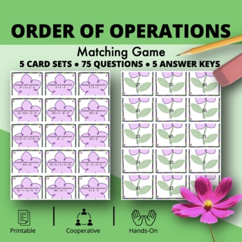 Preview of Spring: Order of Operations Matching Game