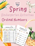 Spring Ordinal Numbers Kindergarten Math Worksheets