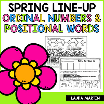 Spring Ordinal Numbers and Positional Words FREEBIE