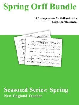 Preview of Spring Orff Bundle Arrangements for Beginner Orff and Voice