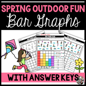 Preview of Spring Outdoor Fun Themed Bar Graph Activities, Centers, or Worksheets