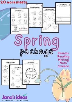 Preview of Spring Package (Phonics, Reading, Writing & Math)