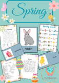 Spring  Bundle - Crosswords, Word Searches, Posters, Vocab
