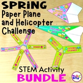 Spring Paper Airplane and Helicopter STEM Activity - Scien