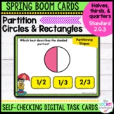 Spring Partition Circles and Rectangles BOOM™ Cards 2.G.3