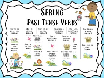 Preview of Spring Past Tense Verbs