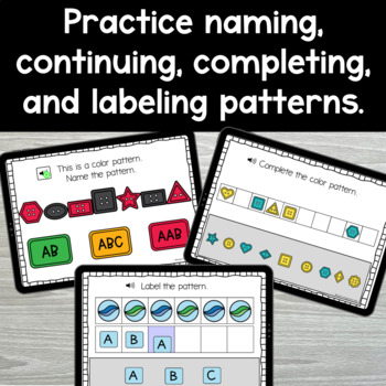 Patterns Activity for Boom Cards™ - A AAB ABC Patterns Freebie | TPT
