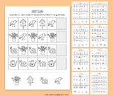 Spring Patterns Cut and Paste Math Worksheets Matching Act