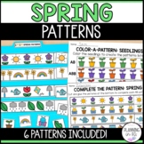 Spring Patterns Kindergarten Math Center | Worksheets & Fi