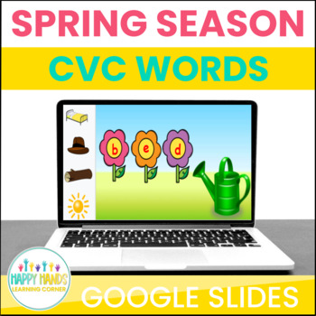 Preview of Spring Phonics CVC Words Practice 