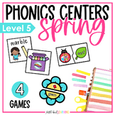 Spring Phonics Centers - Level 5 | R-Controlled | Diphthon