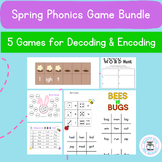 Spring Phonics Game Bundle for Decoding Encoding