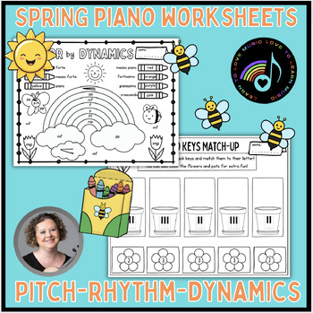 Preview of Spring Piano Worksheets