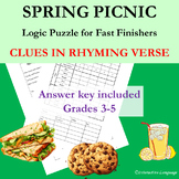 Spring Picnic | Spring Logic Puzzles | Brain Teasers for Kids | Spring Riddles