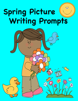 Spring Picture Writing Prompts by Kinder Kamp | TPT