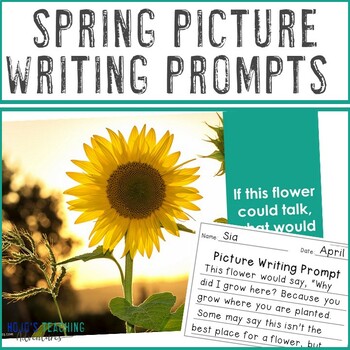 Preview of EDITABLE Spring Writing Prompts: includes May, Cinco de Mayo, Mothers Day & MORE