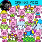 Spring Pig Clipart {Spring Clipart}