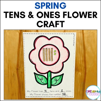 Preview of Spring Place Value (Tens and Ones) Flower Craft