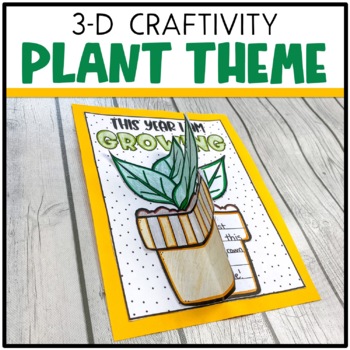 Preview of Spring Plant Craft | 3D Craft | Writing Activity